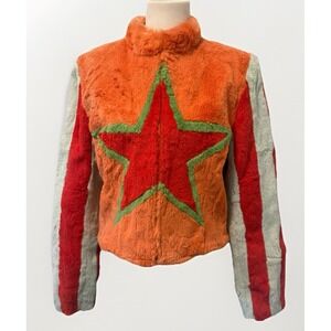 Vintage VANSON Jacket Measures As A Size Small/Medium Polyester Faux Fur No Tags